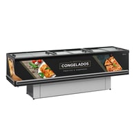 ILHA PARA CONGELADOS STANDARD DUPLA AÇÃO VIDRO RETO GELOPAR GESV-290 R PR