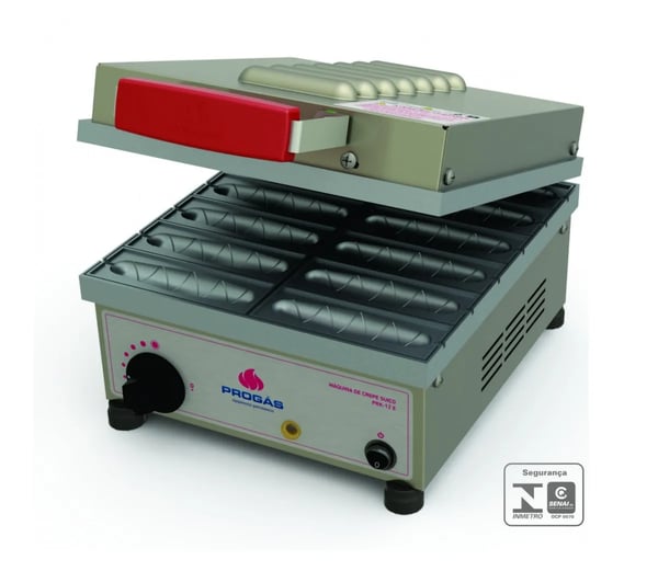 MAQUINA DE CREPS SUIÇO PROGAS PRK 12 CAVIDADES ELETRICA