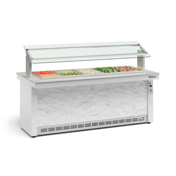 BUFFET REFRIGERADO PARA 10 CUBAS LINHA VITRA GELOPAR GBRF-200BR