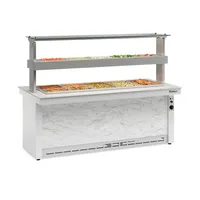 BUFFET QUENTE E FRIO PARA 15 CUBAS LINHA VITRA GELOPAR GBTR-200BR