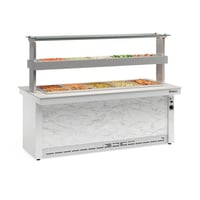 BUFFET QUENTE E FRIO PARA 15 CUBAS LINHA VITRA GELOPAR GBTR-200BR
