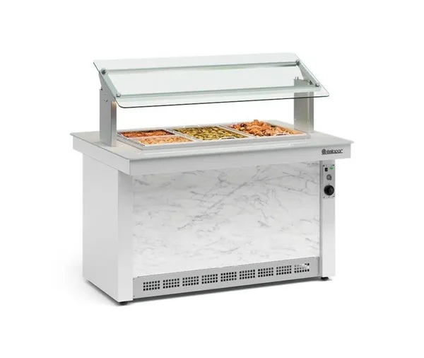 BUFFET TÉRMICO PARA 06 CUBAS LINHA VITRA GELOPAR GBTA-140BR