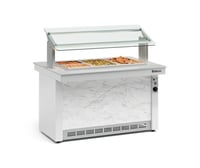 BUFFET TÉRMICO PARA 06 CUBAS LINHA VITRA GELOPAR GBTA-140BR