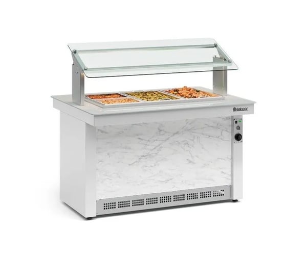 BUFFET TÉRMICO PARA 06 CUBAS LINHA VITRA GELOPAR GBTA-140BR