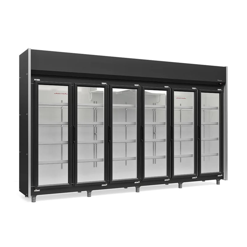 REFRIGERADOR VERTICAL AUTO SERVIÇO 6 PORTAS GELOPAR GEAS-6P