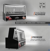 BALCÃO DE AÇOUGUE TURINO PREMIUM GELOPAR GATP-200AD/PR COM DEPÓSITO