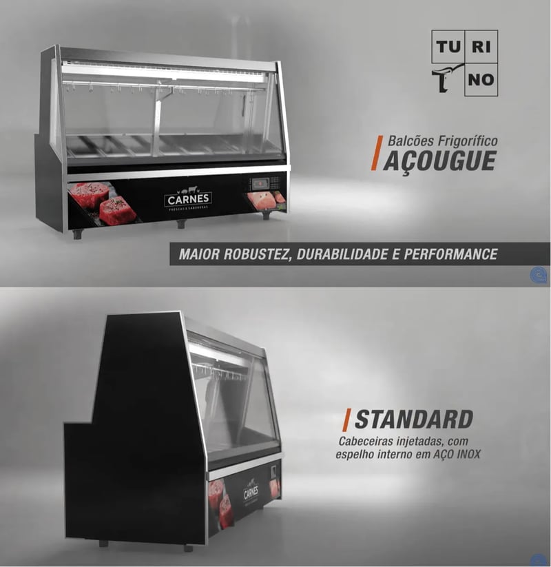 BALCÃO DE AÇOUGUE TURINO STANDARD GELOPAR GATS-200 D/PR COM DEPÓSITO