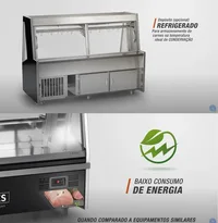 BALCÃO DE AÇOUGUE TURINO STANDARD GELOPAR GATS-200 D/PR COM DEPÓSITO