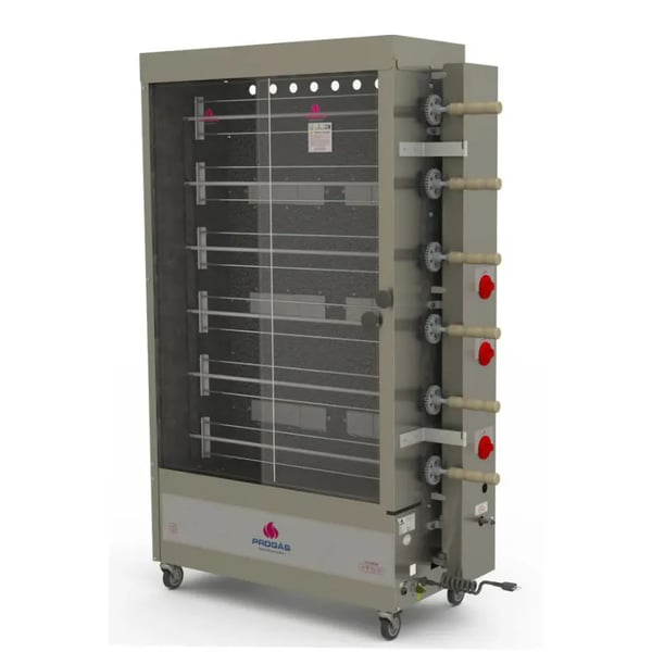 ASSADOR DE FRANGO ESPETO 60KG PROGAS PR-631 A GAS