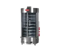 MÁQUINA DE ASSAR FRANGO 130KG COM QUEIMADOR CENTRAL G PANIZ ARV-130 A GAS