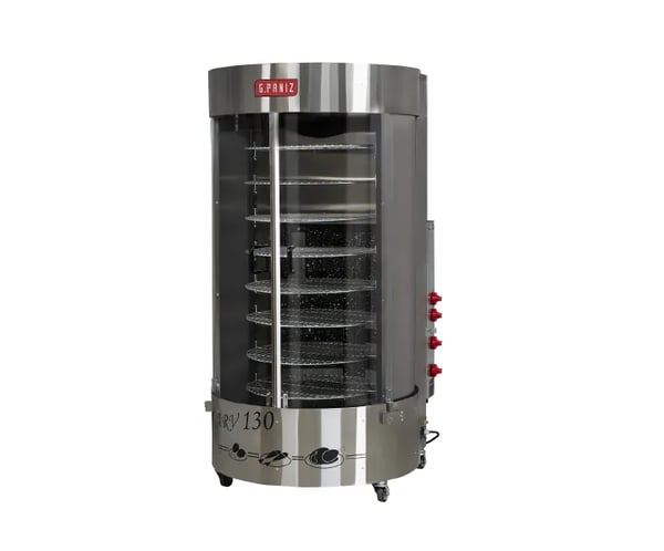 MÁQUINA DE ASSAR FRANGO 130KG SEM QUEIMADOR CENTRAL G PANIZ ARV-130 A GAS