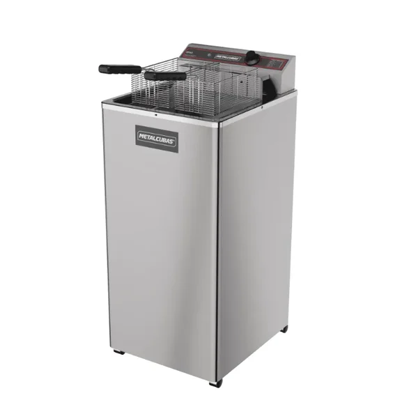 FRITADEIRA ÁGUA E ÓLEO METALCUBAS PEDESTAL 30 LITROS GFAO-30 ELÉTRICO