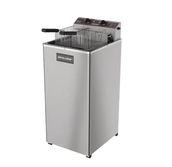 FRITADEIRA ÁGUA E ÓLEO METALCUBAS PEDESTAL 30 LITROS GFAO-30 8000W ELÉTRICO