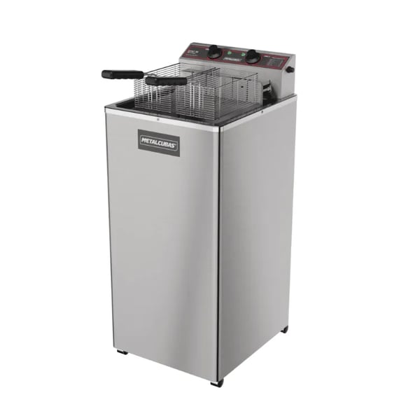 FRITADEIRA ÁGUA E ÓLEO METALCUBAS PEDESTAL 30 LITROS GFAO-30 8000W ELÉTRICO