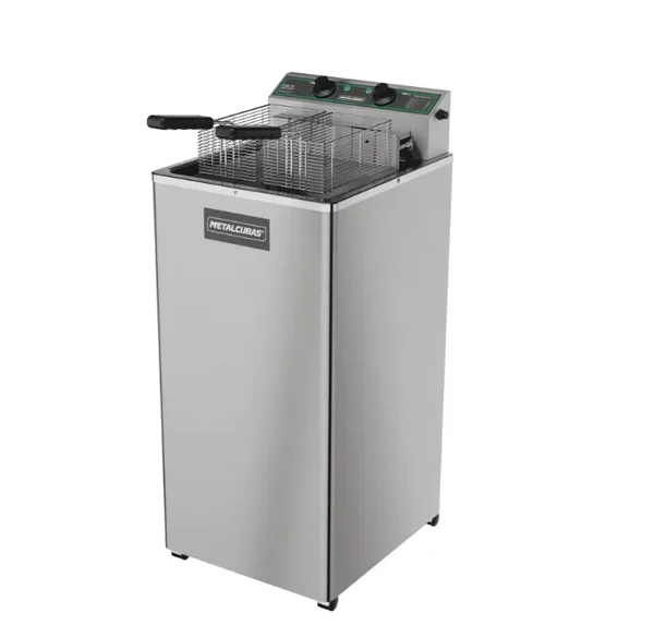 FRITADEIRA ÓLEO METALCUBAS PEDESTAL 15 LITROS FOE-15P 8000W ELÉTRICO