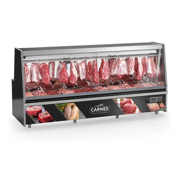 BALCÃO DE AÇOUGUE TURINO STANDARD GELOPAR GATS-300D/PR COM DEPÓSITO