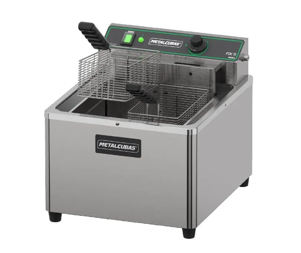 FRITADEIRA ÓLEO METALCUBAS DE MESA 15 LITROS FOE-15M 8000W ELÉTRICO