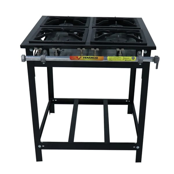 Fogão Industrial Venâncio E4 30X30 4 Bocas Simples