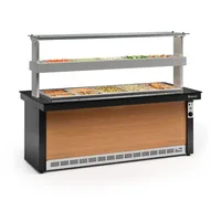 BUFFET QUENTE E FRIO PARA 15 CUBAS LINHA VITRA GELOPAR GBTR-200PR