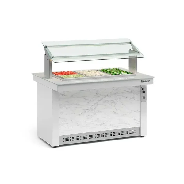 BUFFET REFRIGERADO PARA 06 CUBAS LINHA VITRA  GELOPAR GBRF-140BR