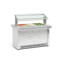 BUFFET REFRIGERADO PARA 06 CUBAS LINHA VITRA  GELOPAR GBRF-140BR