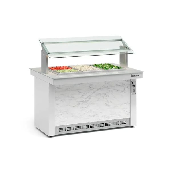 BUFFET REFRIGERADO PARA 06 CUBAS LINHA VITRA  GELOPAR GBRF-140BR