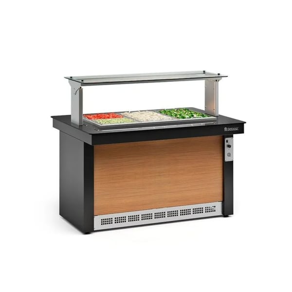 BUFFET REFRIGERADO PARA 06 CUBAS LINHA VITRA GELOPAR GBRF-140PR