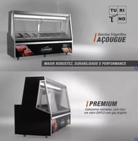 BALCÃO DE AÇOUGUE TURINO PREMIUM GELOPAR GATP-300AD/PR COM DEPÓSITO