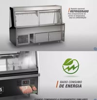 BALCÃO DE AÇOUGUE TURINO PREMIUM GELOPAR GATP-300AD/PR COM DEPÓSITO