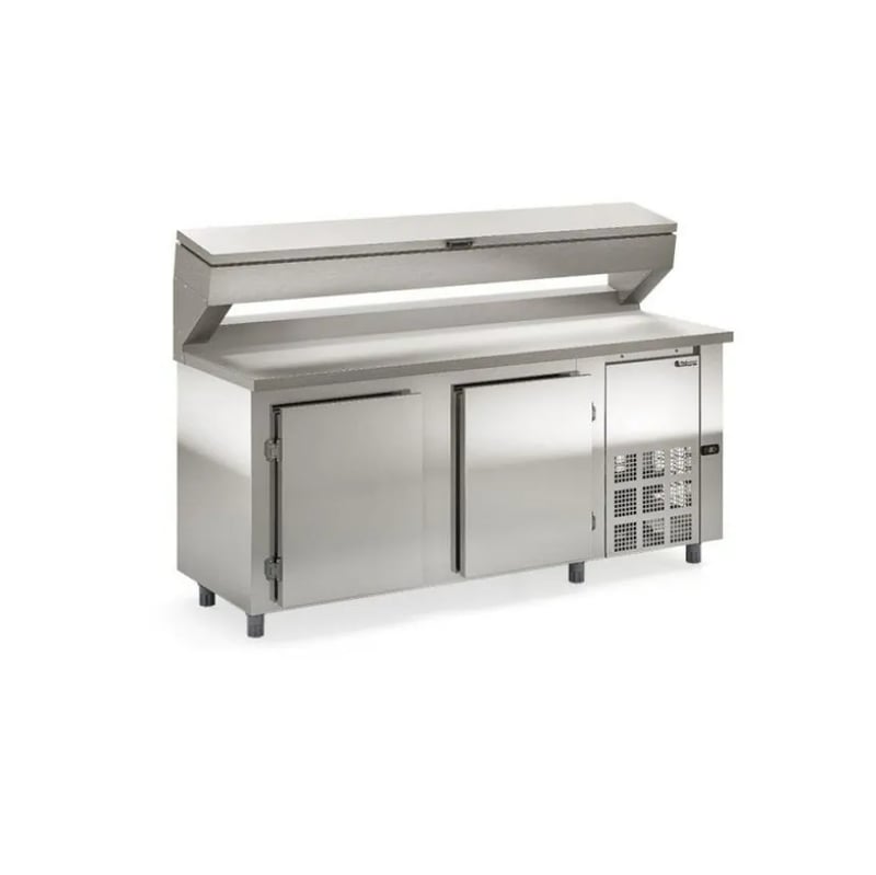 BALCÃO REFRIGERADO CONDIMENTADOR PARA 11 CUBAS GELOPAR GBPZ-190T COM TAMPO