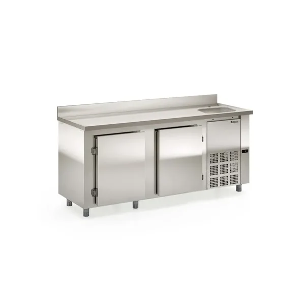 BALCÃO REFRIGERADO DE ENCOSTO COM CUBA LADO DIREITO GELOPAR GBFE-200CD/AI
