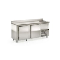 BALCÃO REFRIGERADO DE ENCOSTO COM CUBA LADO DIREITO GELOPAR GBFE-200CD/AI