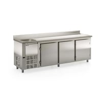 BALCÃO REFRIGERADO DE ENCOSTO COM CUBA LADO ESQUERDO GELOPAR GBFE-250CE/AI