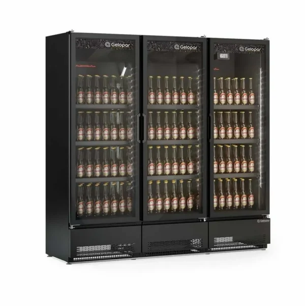 Refrigerador Conveniência Cerveja ou Carne 03 Portas Gelopar GCBC-1450 Carbono
