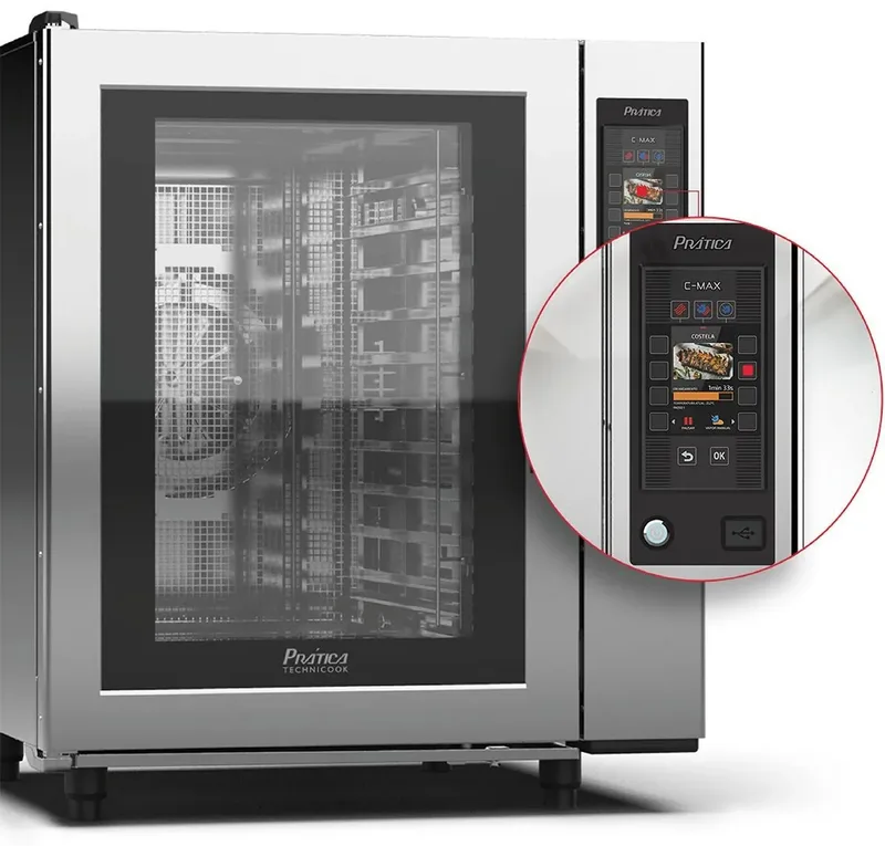 Forno Combinado Higienização Automática Prática C-MAX EVO 10 Elétrico