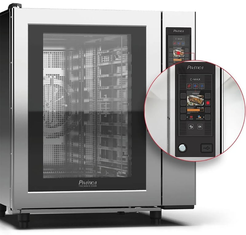 Forno Combinado Higienização Automática Prática C-MAX EVO 10 Elétrico