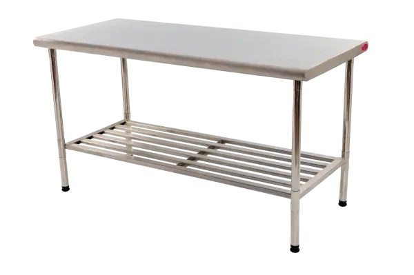 MESA INOX 430 150 x 70 x 90 LISA COM GRADE IMECA