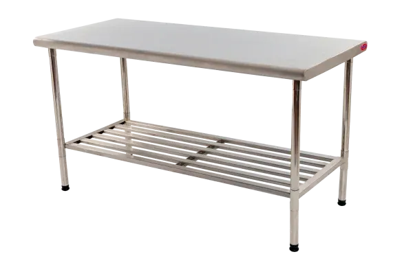Mesa Inox 430 Lisa com Grade Inferior 190 x 70 x 90 Imeca