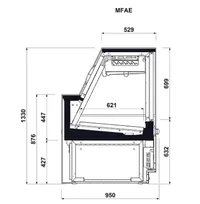 VITRINE ATENDIMENTO REFRIGERADA AÇOUGUE-ESTÁTICO MFAE-1875/ MAIS FRIO