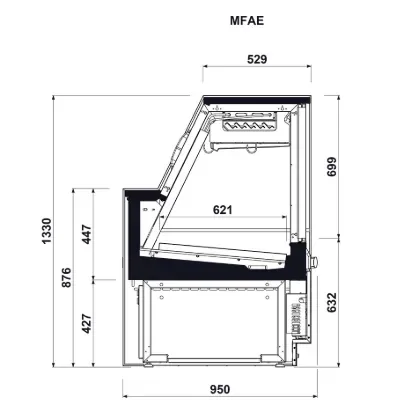 VITRINE ATENDIMENTO REFRIGERADA AÇOUGUE-ESTÁTICO MFAE-1875/ MAIS FRIO