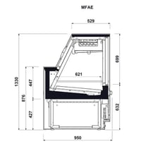 VITRINE ATENDIMENTO REFRIGERADA AÇOUGUE-ESTÁTICO MFAE-1875/ MAIS FRIO