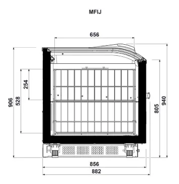EXPOSITOR HORIZONTAL ILHA CONJUGADA MFIJ-2500/ MAIS FRIO