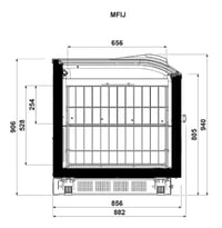 EXPOSITOR HORIZONTAL ILHA CONJUGADA MFIJ-2500/ MAIS FRIO