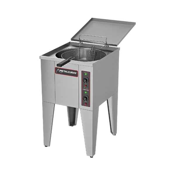 FRITADEIRA ÁGUA E ÓLEO METALCUBAS PEDESTAL 35 LITROS FAO-1CR ELÉTRICO