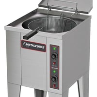 FRITADEIRA ÁGUA E ÓLEO METALCUBAS PEDESTAL 35 LITROS FAO-1CR ELÉTRICO