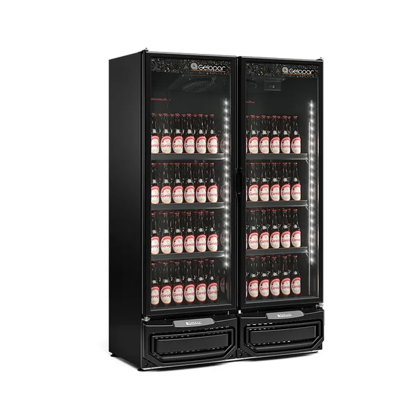 REFRIGERADOR CONVENIÊNCIA CERVEJA E CARNE GELOPAR 957 L PORTA DE VIDRO GCBC - 950 LB PR