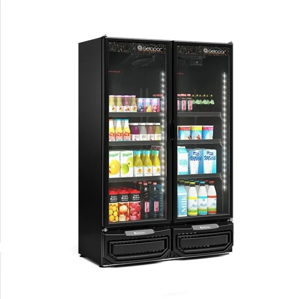 REFRIGERADOR/EXPOSITOR VERTICAL CONVENIÊNCIA GELOPAR GCVR-950 PR LB TOTAL BLACK