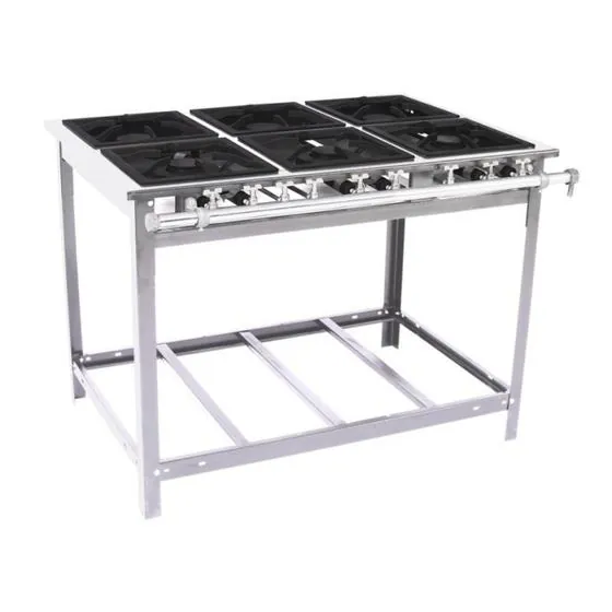 VENÂNCIO FOGÃO INDUSTRIAL EI6D3 EXTRA INOX 30X30 6 BOCAS (3 SIMPLES + 3 DUPLAS) BAIXA PRESSÃO