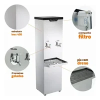 BEBEDOURO INDUSTRIAL BI25L INOX 25L 2 TORNEIRAS 220V