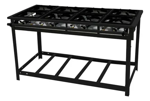 VENÂNCIO FOGÃO INDUSTRIAL VAP8-FOG 30X30 8 BOCAS ALTA PRESSÃO